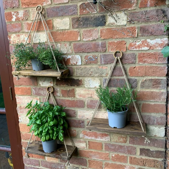 Rope Garden Shelf